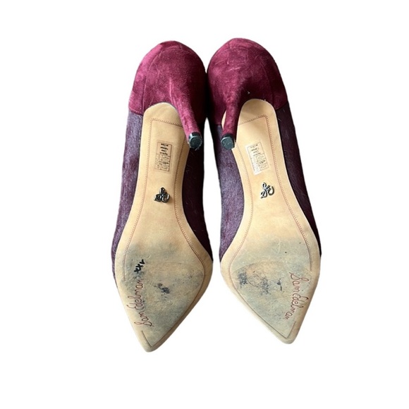 Sam Edelman Leather Burgundy Desiree Heels Size 10 - Picture 7 of 8